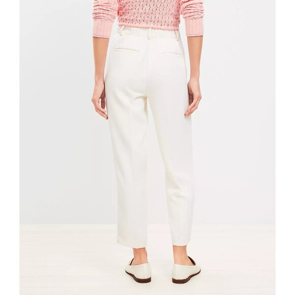 Ann Taylor LOFT Petite Pleated Tapered Pants In Crepe 2P - Picture 2 of 3